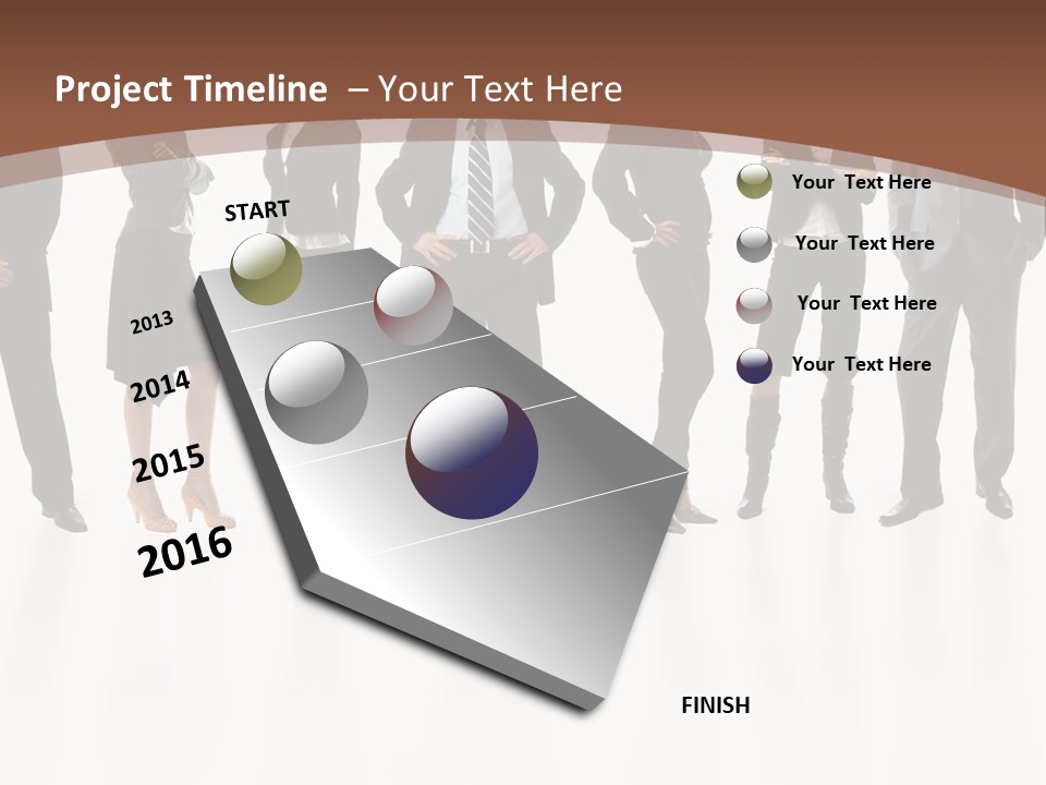 Young Attractive Business People - The Elite Business Team PowerPoint Template