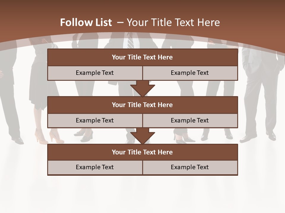 Young Attractive Business People - The Elite Business Team PowerPoint Template