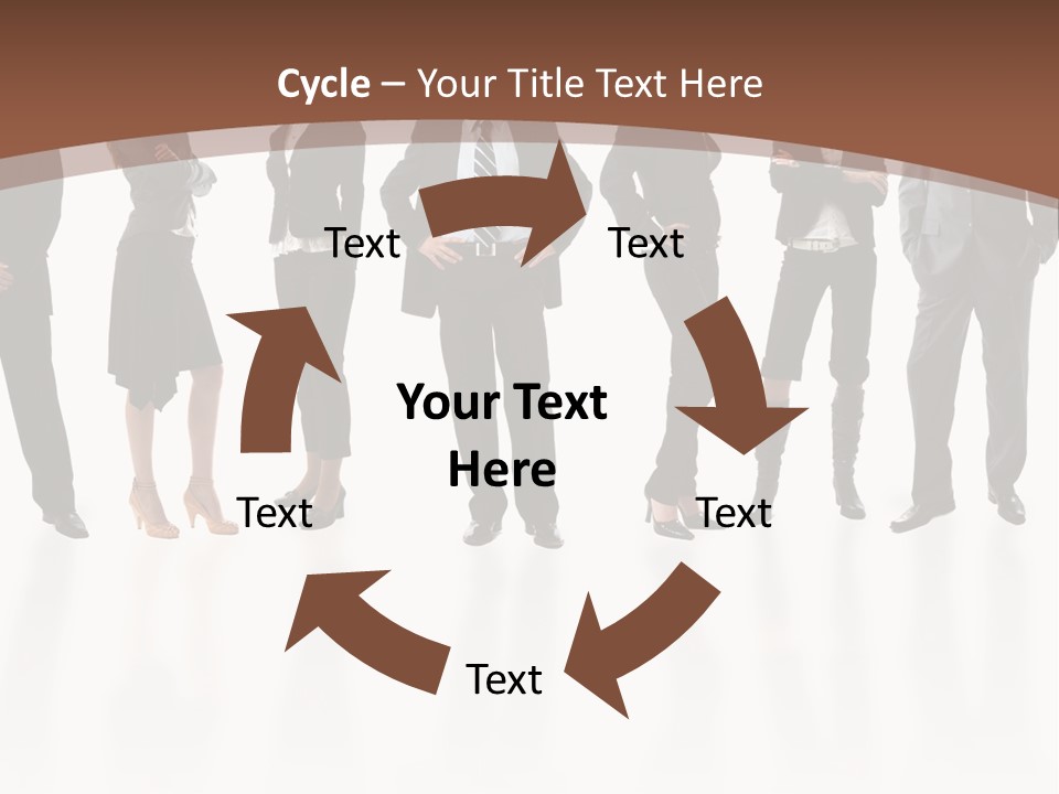 Young Attractive Business People - The Elite Business Team PowerPoint Template