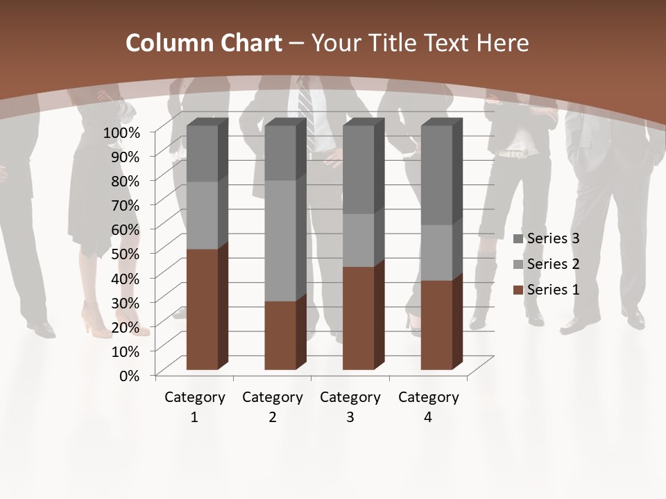 Young Attractive Business People - The Elite Business Team PowerPoint Template