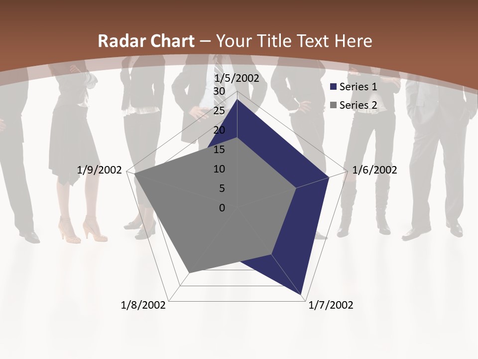 Young Attractive Business People - The Elite Business Team PowerPoint Template