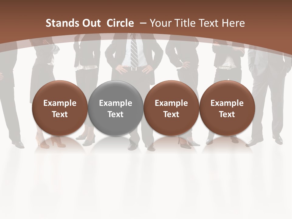 Young Attractive Business People - The Elite Business Team PowerPoint Template