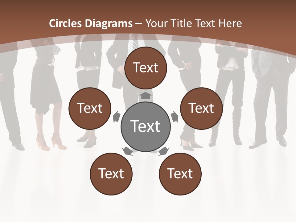 Young Attractive Business People - The Elite Business Team PowerPoint Template