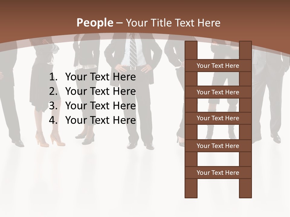 Young Attractive Business People - The Elite Business Team PowerPoint Template