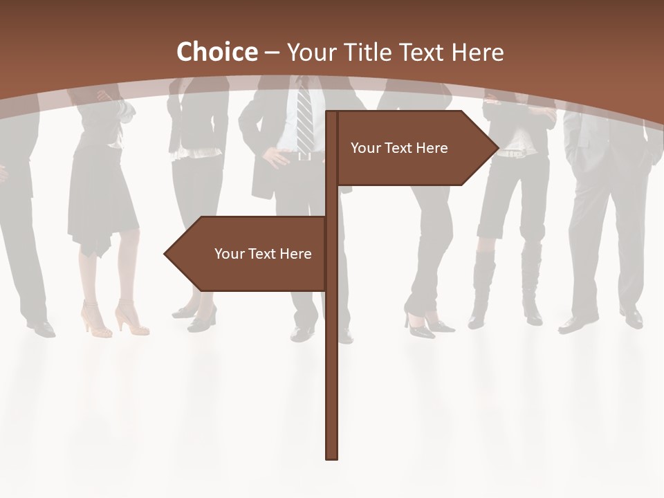 Young Attractive Business People - The Elite Business Team PowerPoint Template