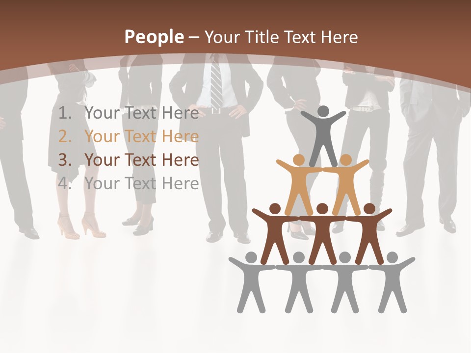 Young Attractive Business People - The Elite Business Team PowerPoint Template