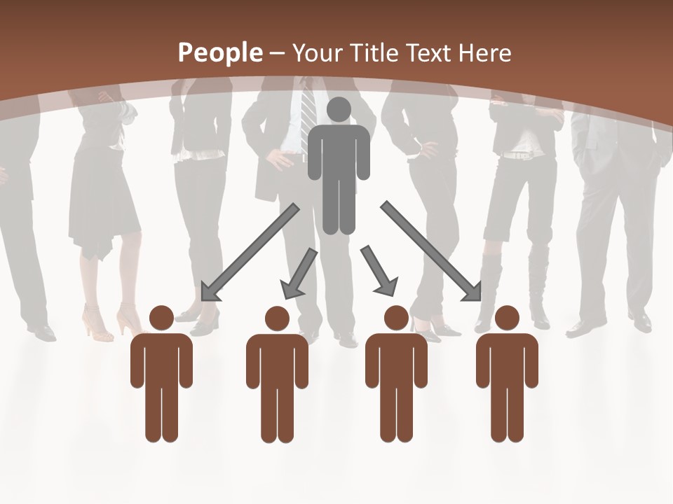 Young Attractive Business People - The Elite Business Team PowerPoint Template