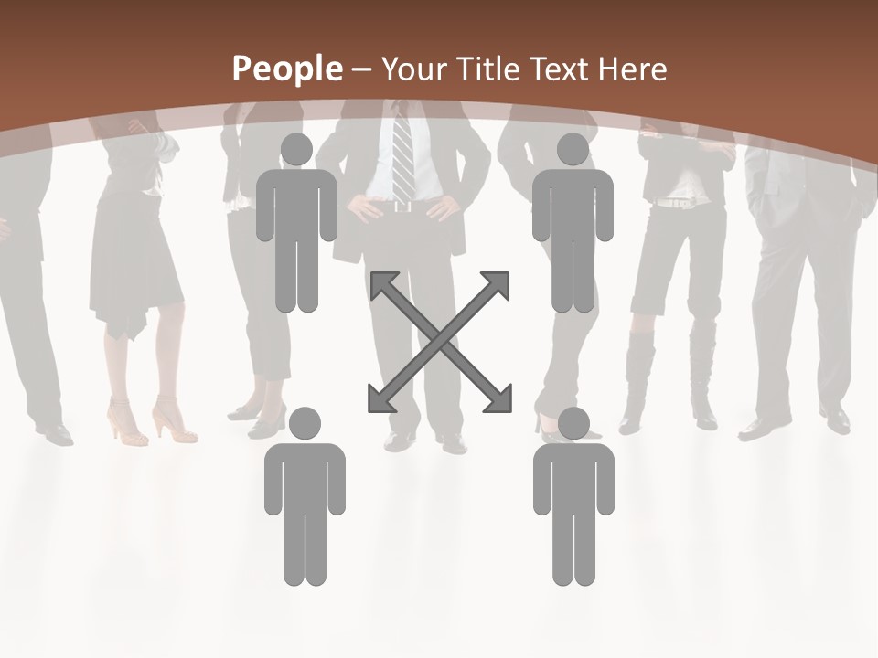 Young Attractive Business People - The Elite Business Team PowerPoint Template
