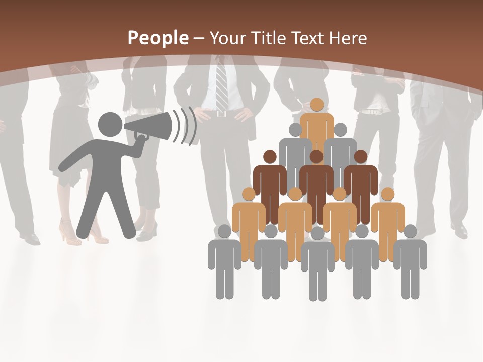 Young Attractive Business People - The Elite Business Team PowerPoint Template