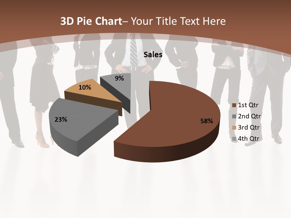 Young Attractive Business People - The Elite Business Team PowerPoint Template