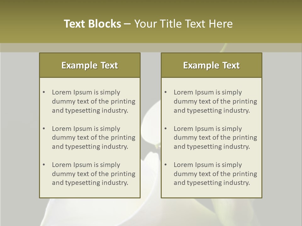 Calla Lillies PowerPoint Template