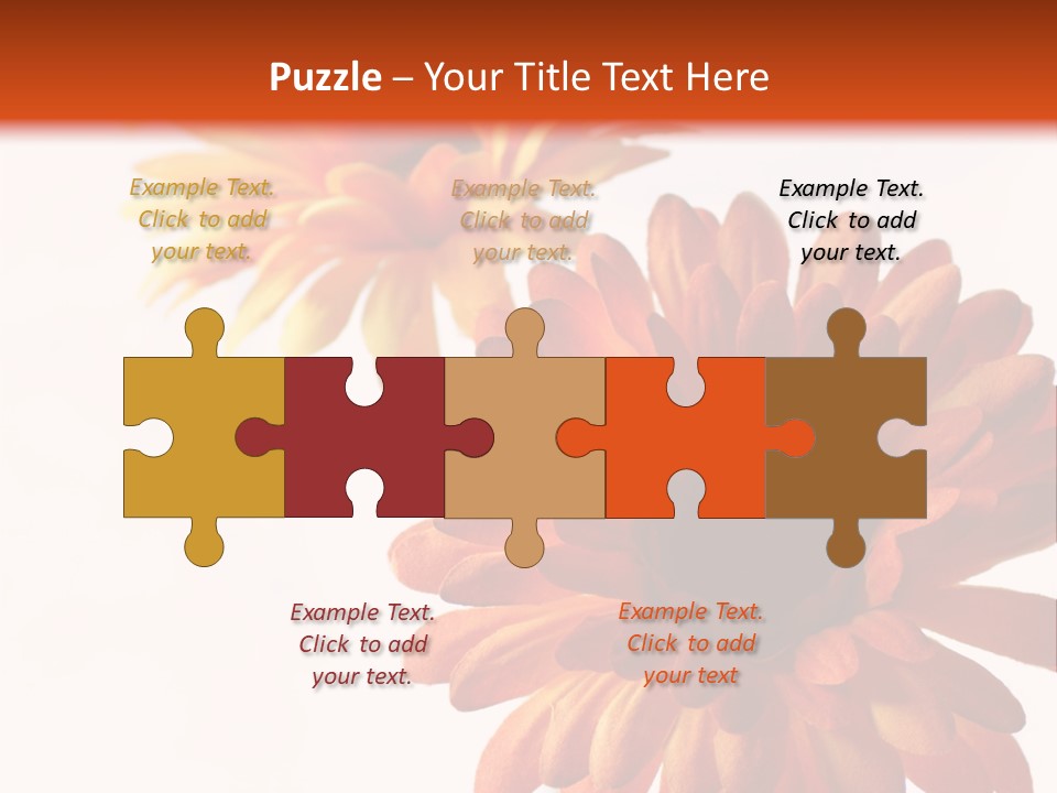 Two Orange And Yellow Flowers Are In A Vase PowerPoint Template