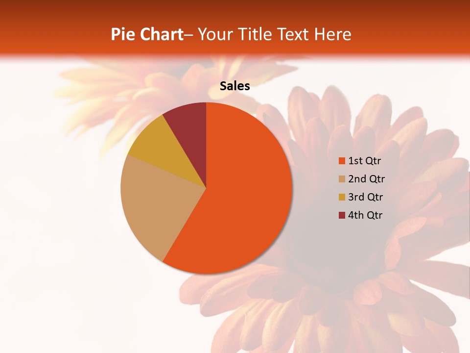 Two Orange And Yellow Flowers Are In A Vase PowerPoint Template
