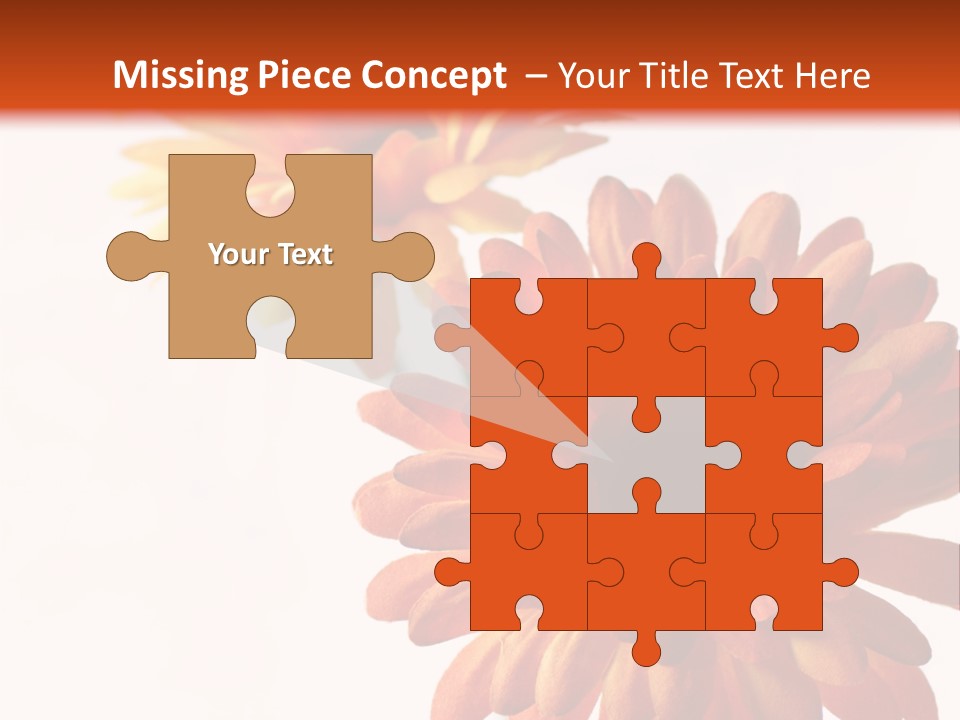 Two Orange And Yellow Flowers Are In A Vase PowerPoint Template