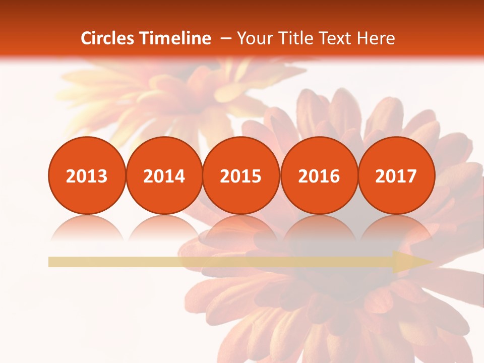 Two Orange And Yellow Flowers Are In A Vase PowerPoint Template