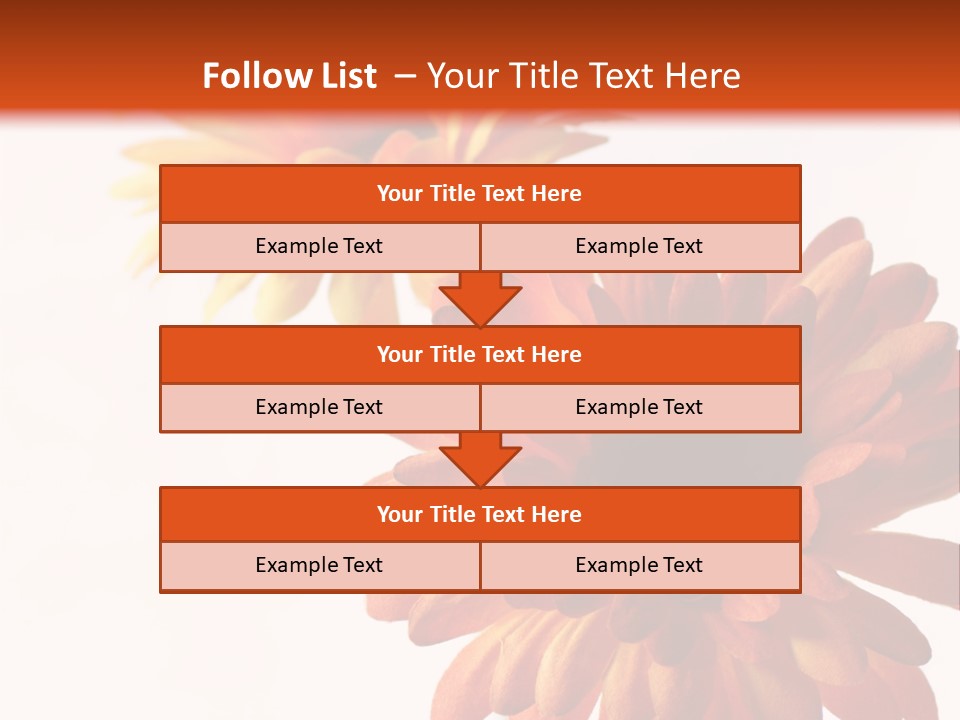 Two Orange And Yellow Flowers Are In A Vase PowerPoint Template