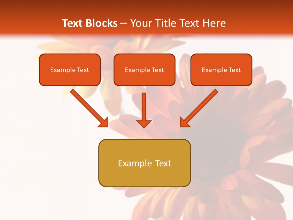 Two Orange And Yellow Flowers Are In A Vase PowerPoint Template