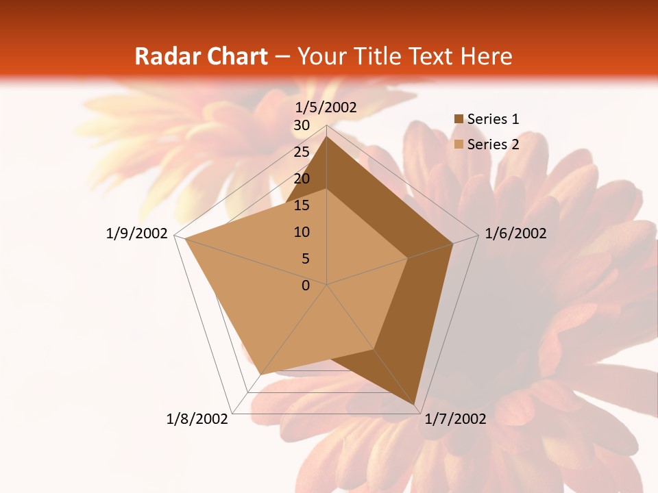 Two Orange And Yellow Flowers Are In A Vase PowerPoint Template