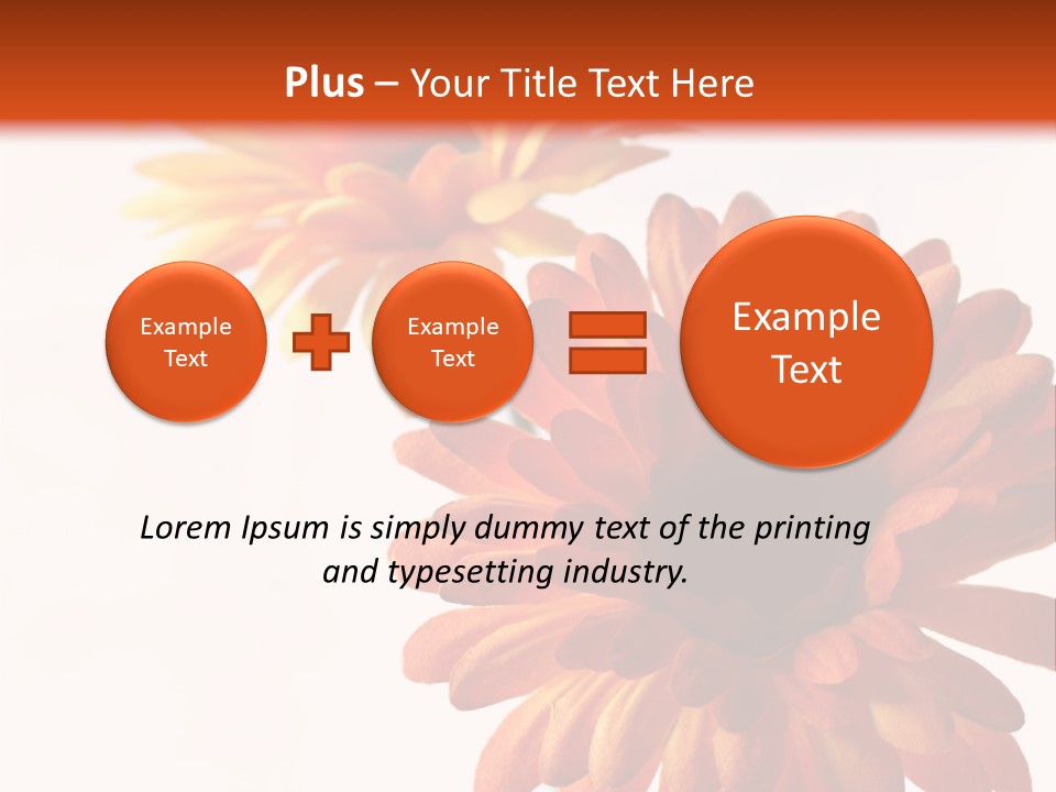 Two Orange And Yellow Flowers Are In A Vase PowerPoint Template