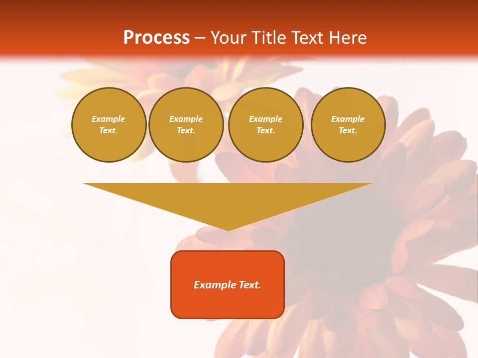 Two Orange And Yellow Flowers Are In A Vase PowerPoint Template