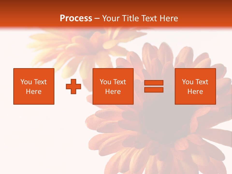 Two Orange And Yellow Flowers Are In A Vase PowerPoint Template