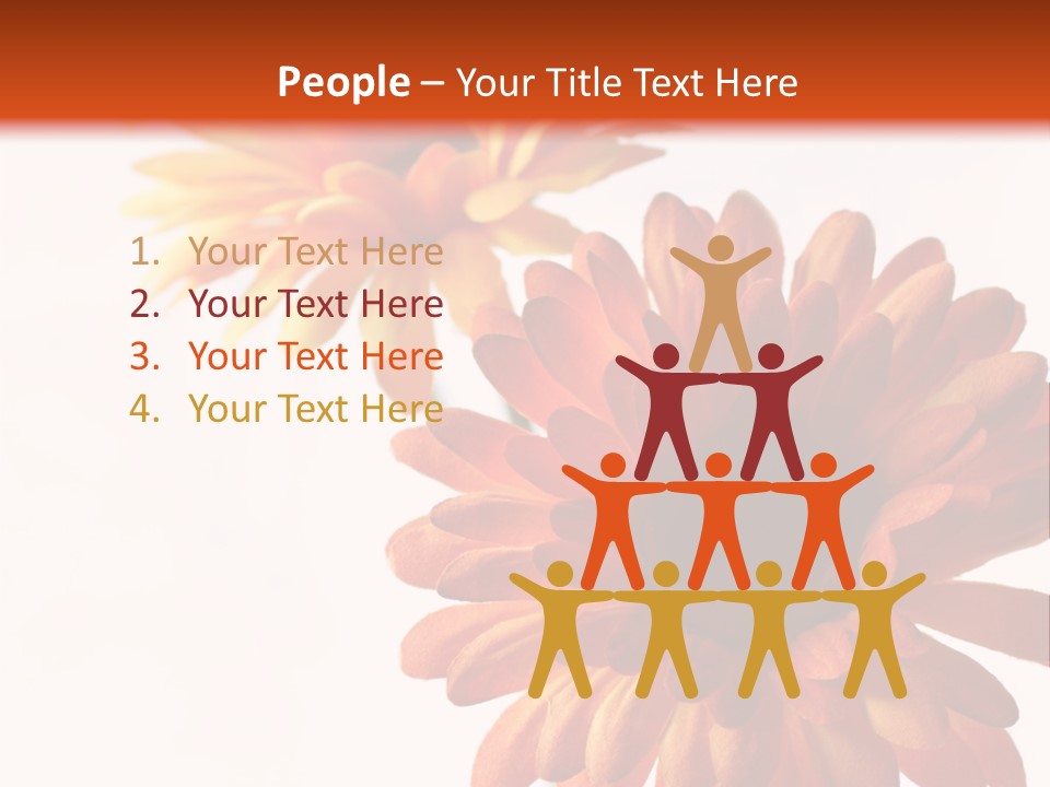 Two Orange And Yellow Flowers Are In A Vase PowerPoint Template