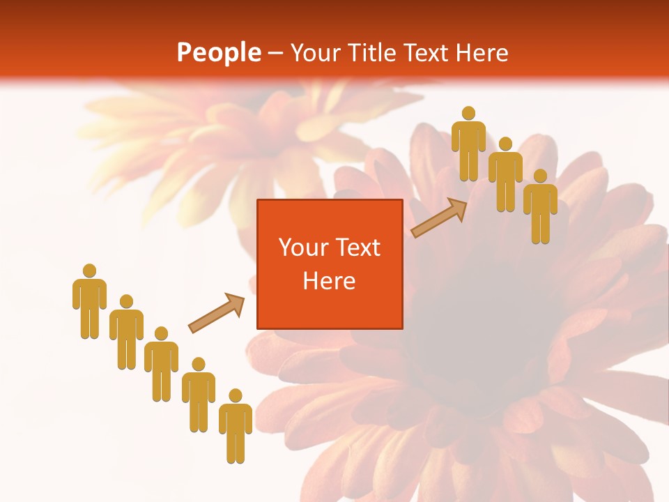 Two Orange And Yellow Flowers Are In A Vase PowerPoint Template