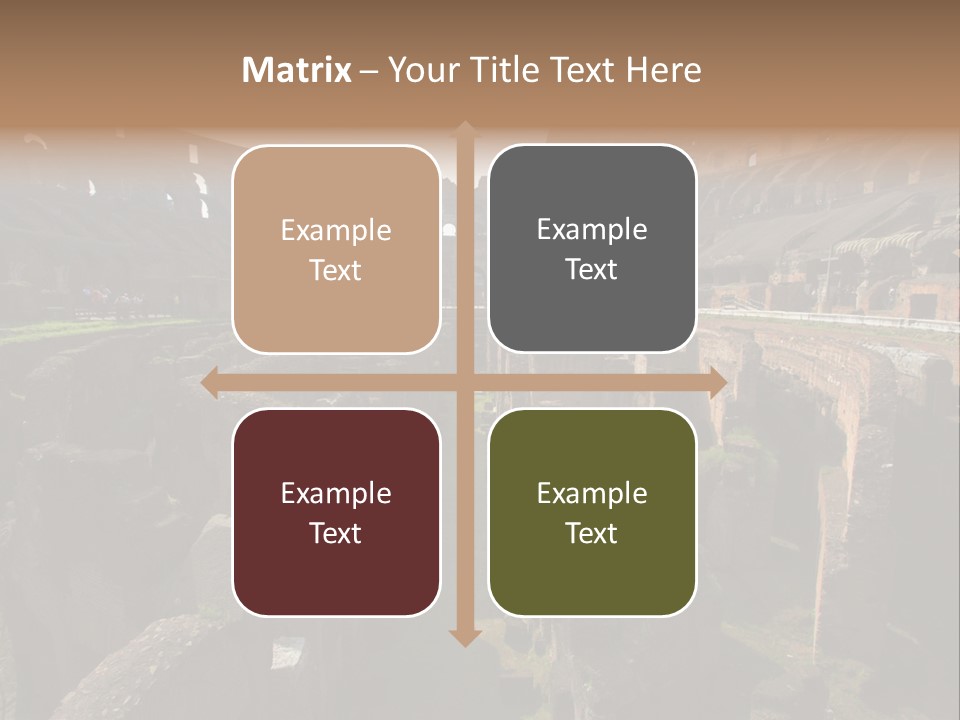 Inside Of Famous Colosseum Or Coliseum In Rome (Flavian Amphitheatre), Italy PowerPoint Template