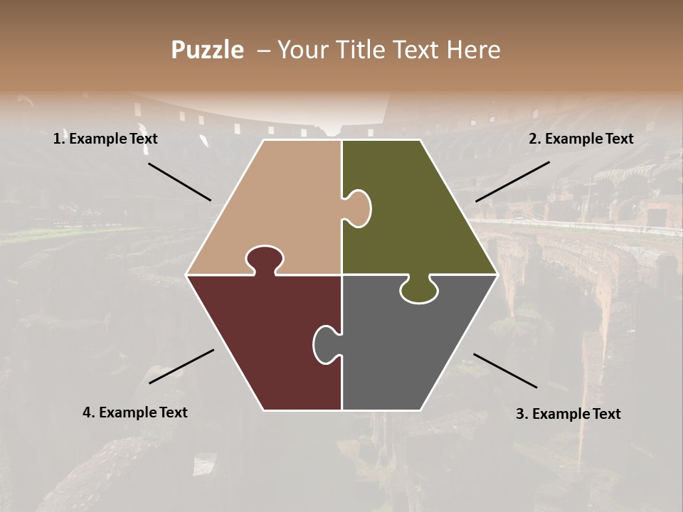 Inside Of Famous Colosseum Or Coliseum In Rome (Flavian Amphitheatre), Italy PowerPoint Template