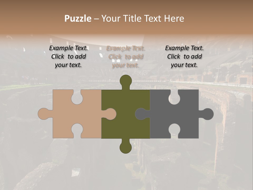 Inside Of Famous Colosseum Or Coliseum In Rome (Flavian Amphitheatre), Italy PowerPoint Template