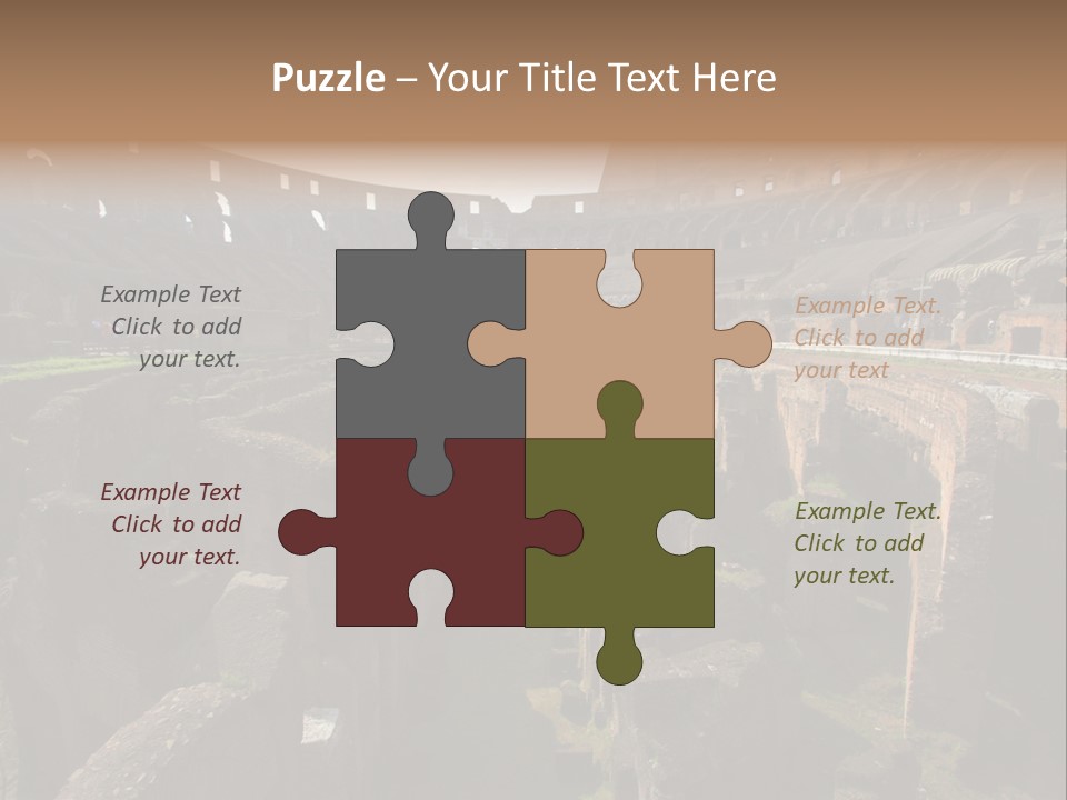 Inside Of Famous Colosseum Or Coliseum In Rome (Flavian Amphitheatre), Italy PowerPoint Template