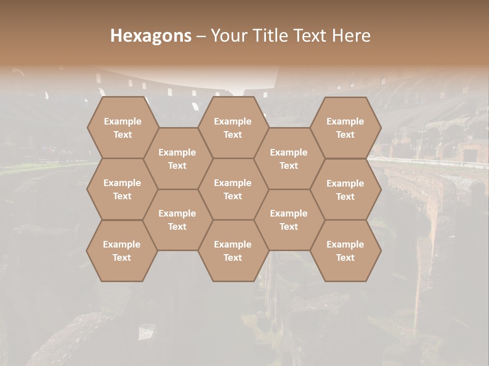 Inside Of Famous Colosseum Or Coliseum In Rome (Flavian Amphitheatre), Italy PowerPoint Template