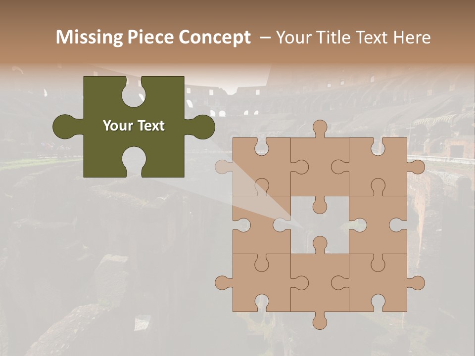 Inside Of Famous Colosseum Or Coliseum In Rome (Flavian Amphitheatre), Italy PowerPoint Template