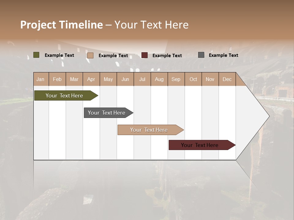 Inside Of Famous Colosseum Or Coliseum In Rome (Flavian Amphitheatre), Italy PowerPoint Template