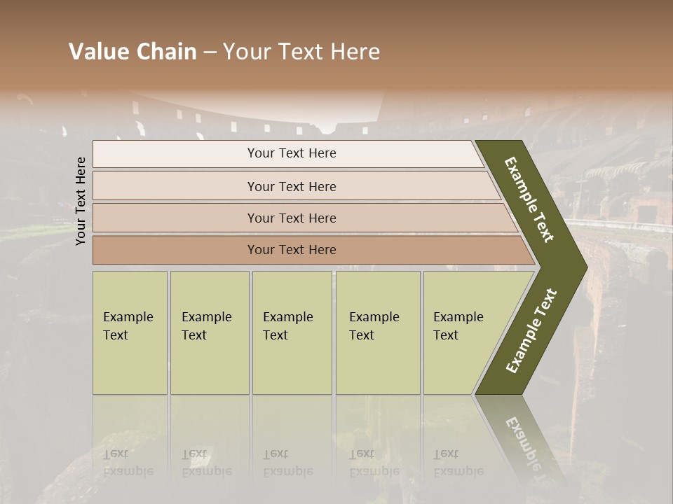 Inside Of Famous Colosseum Or Coliseum In Rome (Flavian Amphitheatre), Italy PowerPoint Template