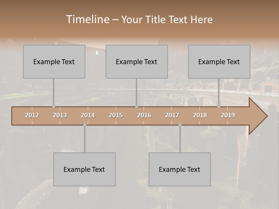 Inside Of Famous Colosseum Or Coliseum In Rome (Flavian Amphitheatre), Italy PowerPoint Template