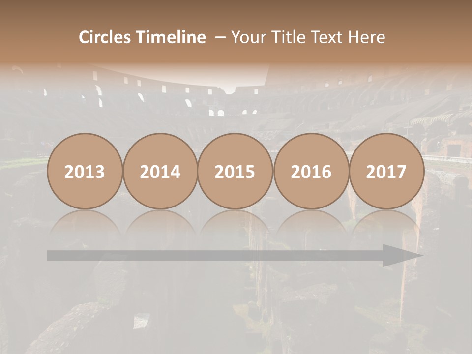 Inside Of Famous Colosseum Or Coliseum In Rome (Flavian Amphitheatre), Italy PowerPoint Template