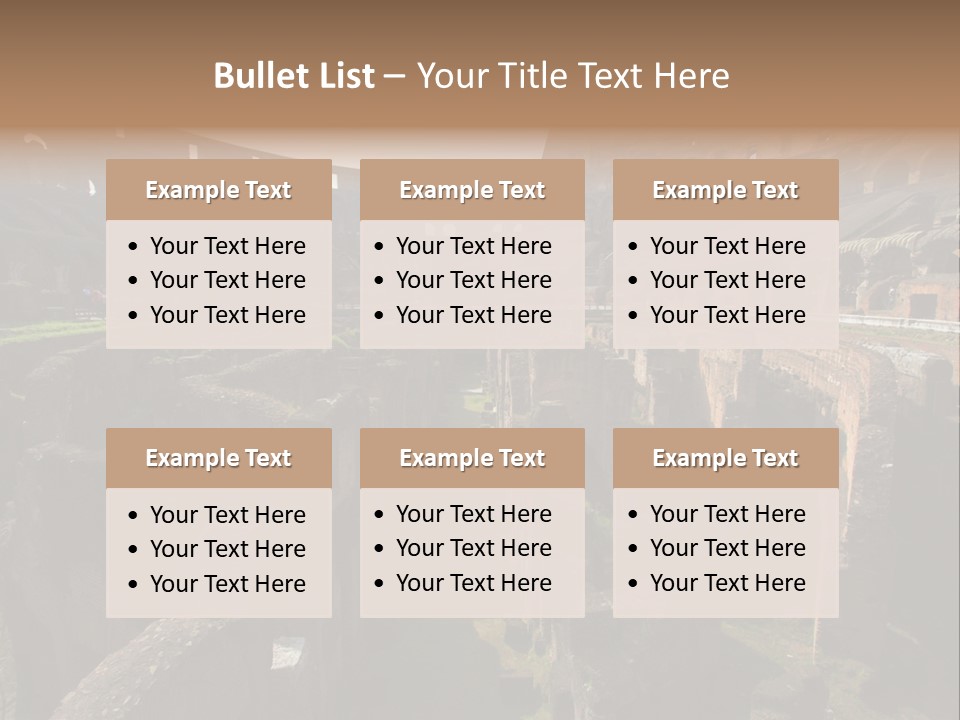 Inside Of Famous Colosseum Or Coliseum In Rome (Flavian Amphitheatre), Italy PowerPoint Template