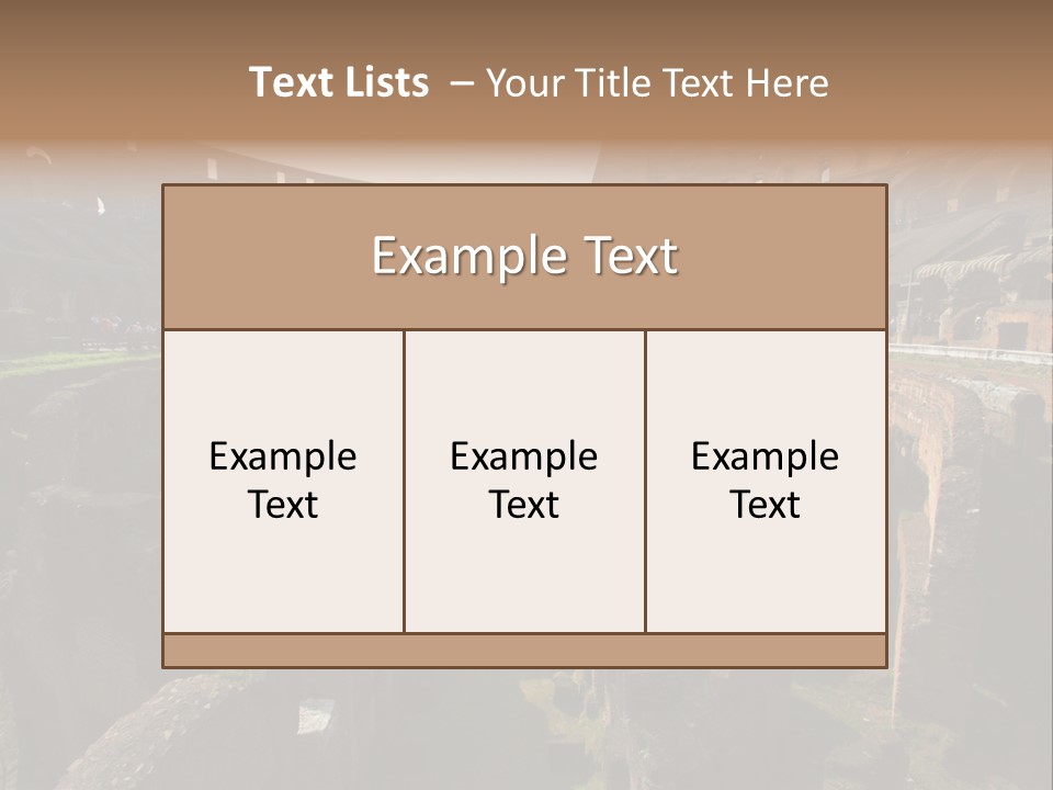 Inside Of Famous Colosseum Or Coliseum In Rome (Flavian Amphitheatre), Italy PowerPoint Template