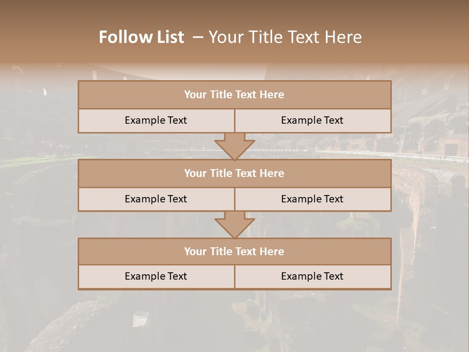 Inside Of Famous Colosseum Or Coliseum In Rome (Flavian Amphitheatre), Italy PowerPoint Template