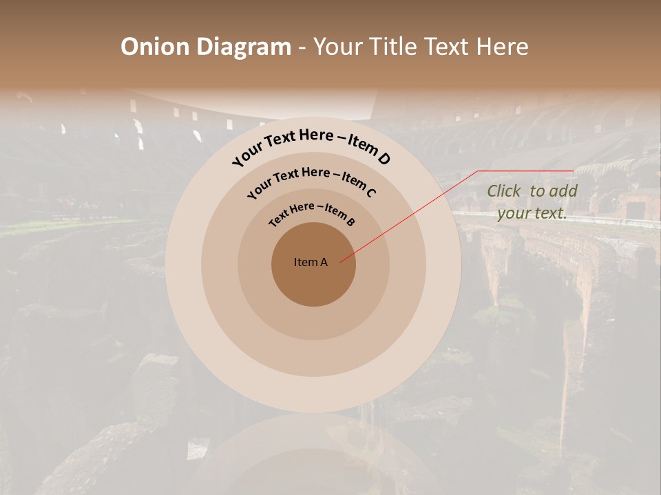 Inside Of Famous Colosseum Or Coliseum In Rome (Flavian Amphitheatre), Italy PowerPoint Template