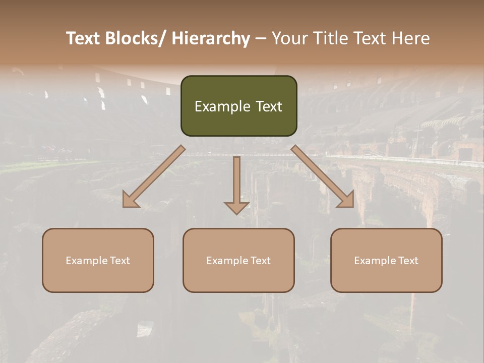Inside Of Famous Colosseum Or Coliseum In Rome (Flavian Amphitheatre), Italy PowerPoint Template
