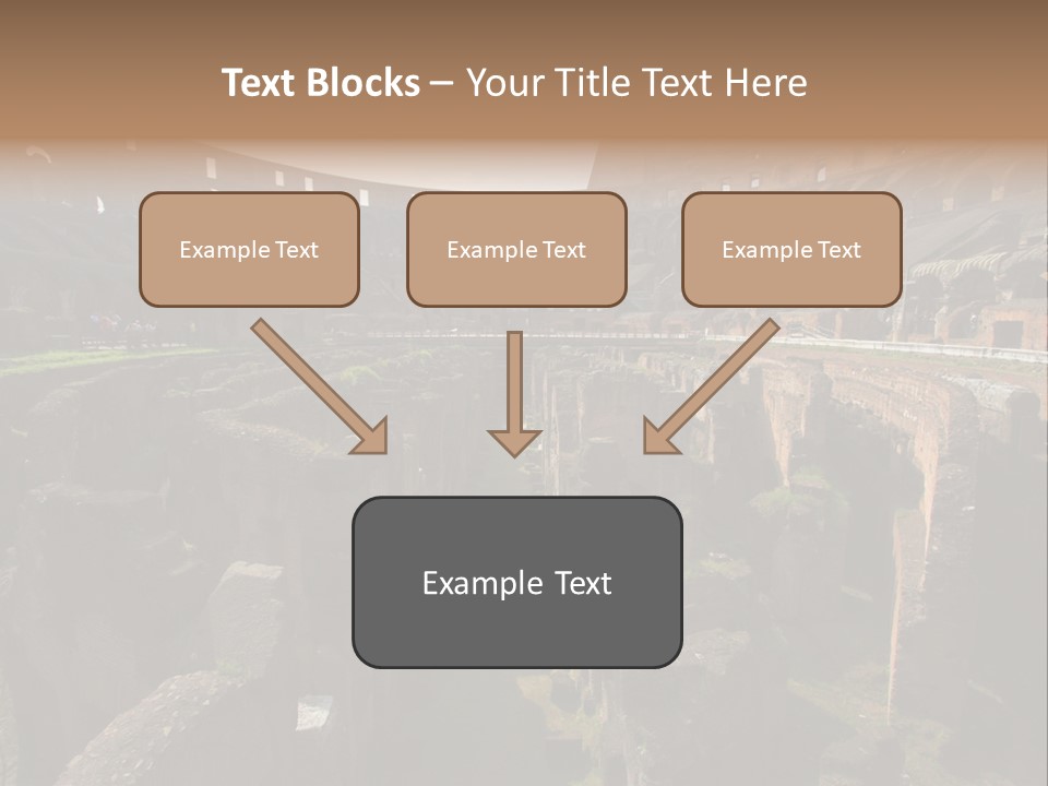 Inside Of Famous Colosseum Or Coliseum In Rome (Flavian Amphitheatre), Italy PowerPoint Template