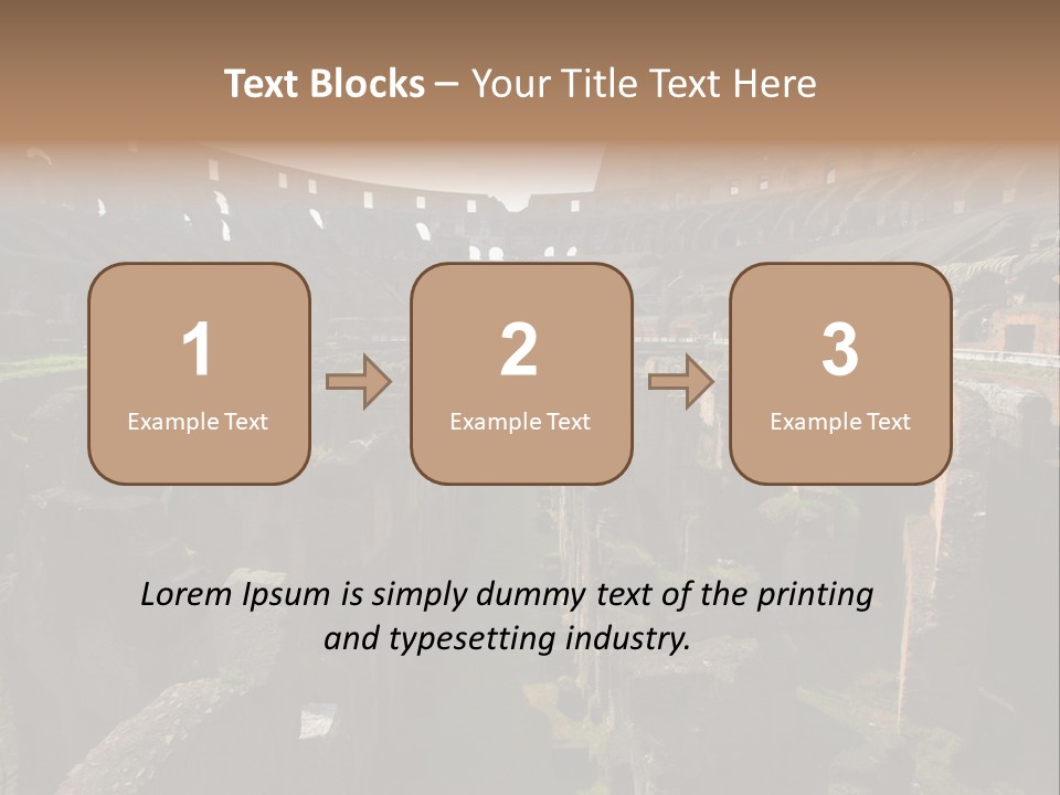 Inside Of Famous Colosseum Or Coliseum In Rome (Flavian Amphitheatre), Italy PowerPoint Template