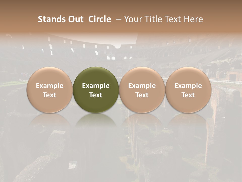 Inside Of Famous Colosseum Or Coliseum In Rome (Flavian Amphitheatre), Italy PowerPoint Template