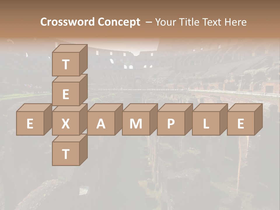 Inside Of Famous Colosseum Or Coliseum In Rome (Flavian Amphitheatre), Italy PowerPoint Template