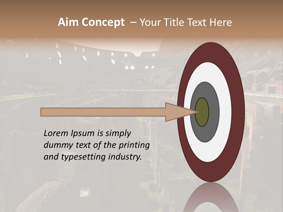 Inside Of Famous Colosseum Or Coliseum In Rome (Flavian Amphitheatre), Italy PowerPoint Template