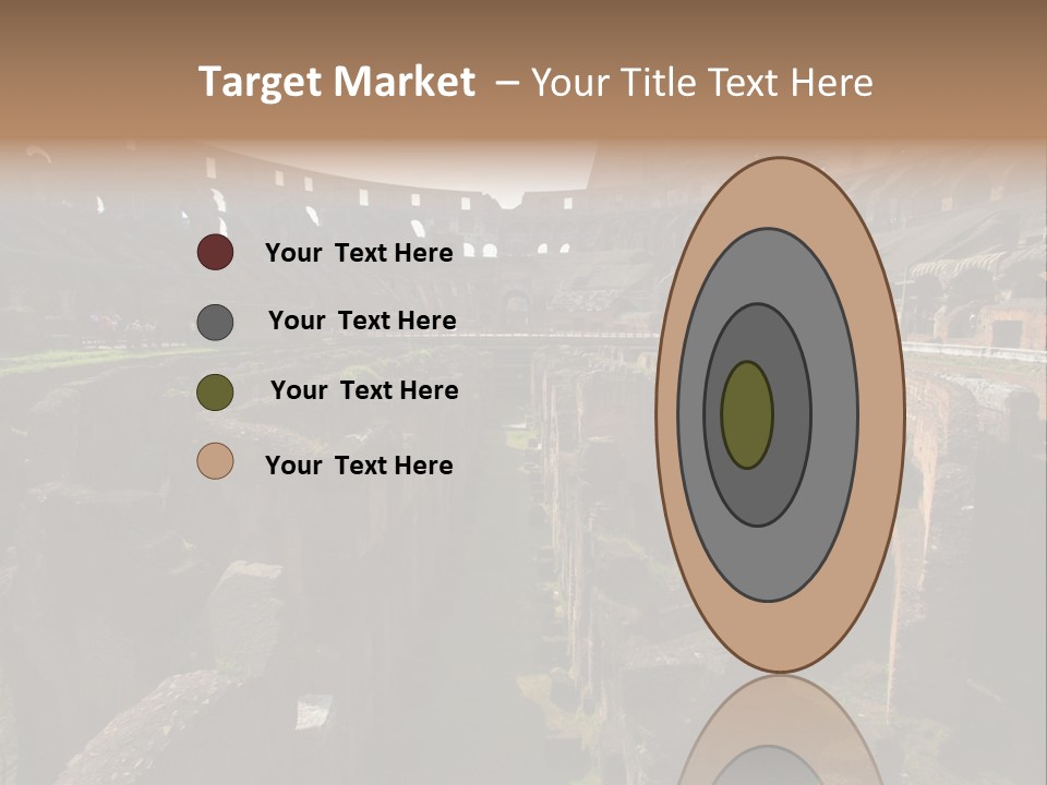 Inside Of Famous Colosseum Or Coliseum In Rome (Flavian Amphitheatre), Italy PowerPoint Template