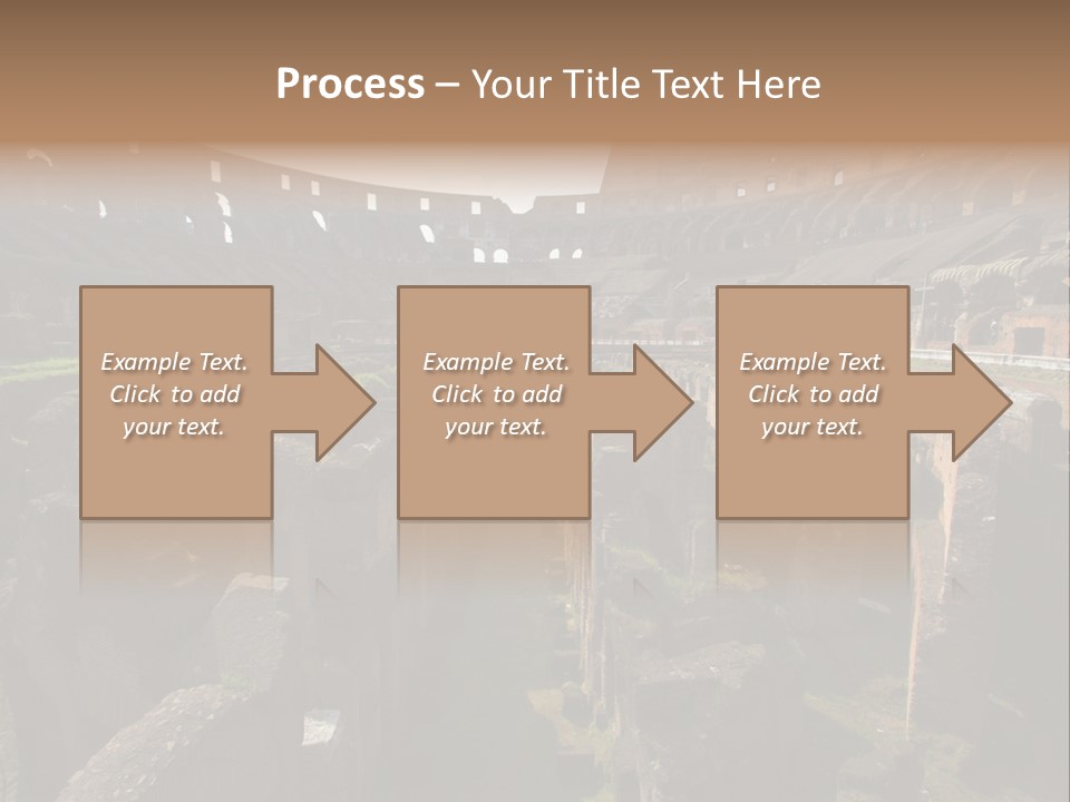 Inside Of Famous Colosseum Or Coliseum In Rome (Flavian Amphitheatre), Italy PowerPoint Template