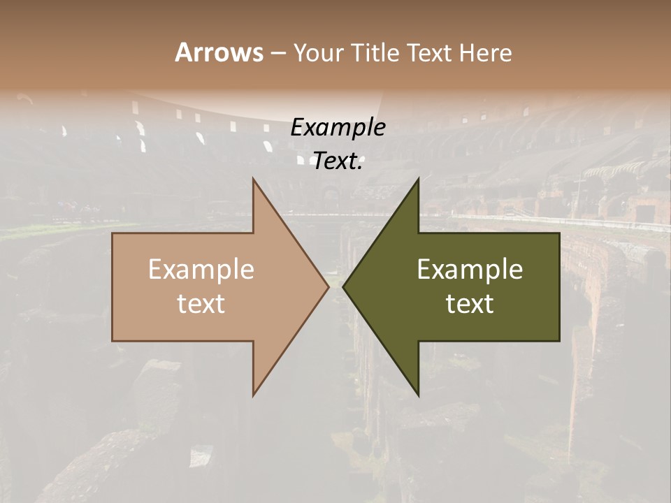 Inside Of Famous Colosseum Or Coliseum In Rome (Flavian Amphitheatre), Italy PowerPoint Template